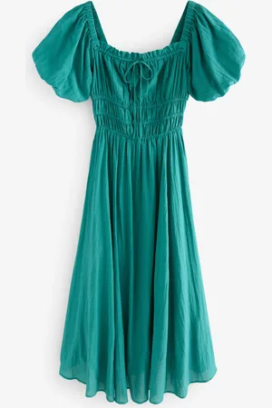 Next Puff Sleeve Midi Dress 14