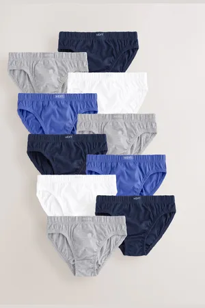 Next Blue/Grey 100% Cotton Briefs 10 Pack (1.5-16yrs) 9