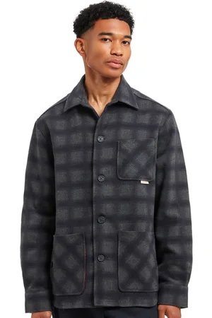 Sealskinz Blue Sidestrand Water Repellent Checked Chore Jacket M