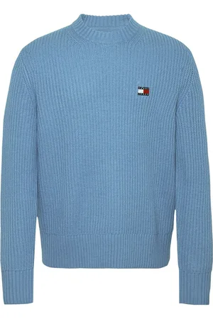 Tommy Hilfiger Blue Regular Fit Badge Crew Neck Jumper S