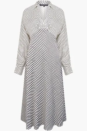 French Connection Candice Satin Stripe Midi Dress 14