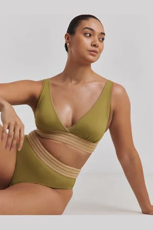 Simply Be Green Elastic Detail Bikini Set AU 20