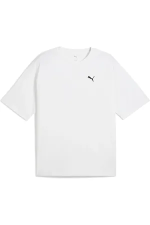 PUMA White Mens WARDROBE ESS Boxy T-Shirt XS