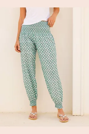 ASPIGA Green Harem 100% Organic Cotton Trousers smallmedium