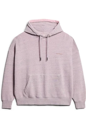 Superdry Powder Pink Essential Logo Overdyed 100% Cotton Hoodie AU 8