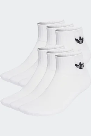 adidas Off White Mid Ankle Socks 3 Pack 4.5-5.5