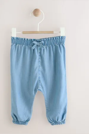 Next Blue Denim Tencel Baby Trousers 6