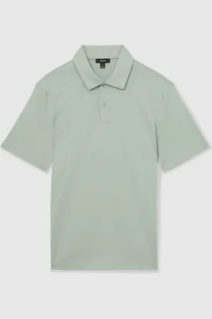 Reiss Earl Cotton Short-Sleeve Polo Shirt L