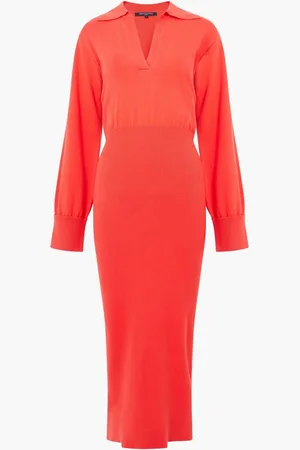 French Connection Mozza Collared Midi Dress S