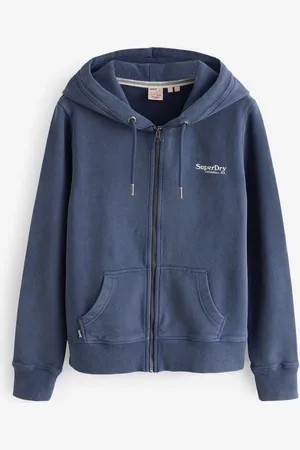 Superdry Navy blue Essential Logo Zip Hoodie AU 16
