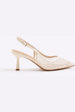 River Island Leopard Print Mesh Court Shoes AU 10 (EU 41)