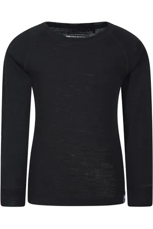 Mountain Warehouse Black Merino II Kids Round Neck Thermal Top 2