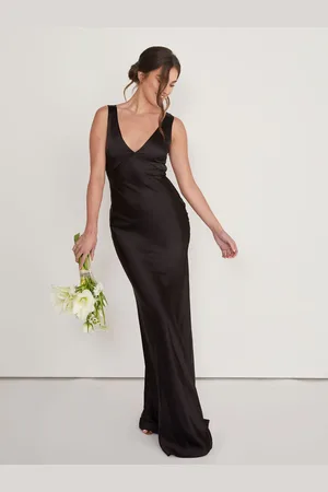 Six Stories Twist Back Satin Bridesmaid Dress AU 14