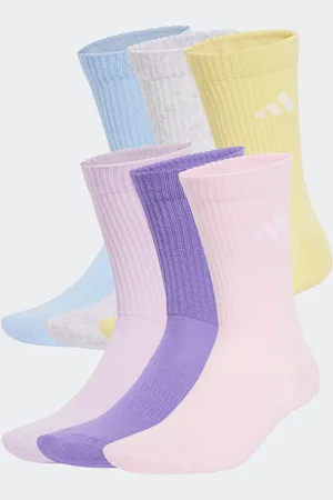 adidas Purple New Logo Crew Socks 6 Pack 12.5-1