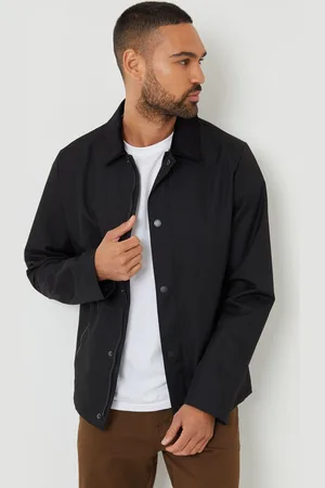 Threadbare Black Showerproof Corduroy Collar Jacket XL