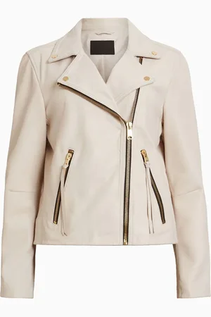 AllSaints AllSaints Ivory White Dalby Biker Jacket AU 12