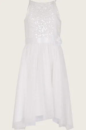 Monsoon Sleeveless Sequin Tulle Dress 10 Years (140cm)