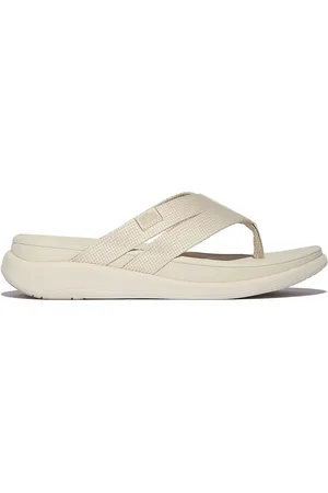 FitFlop F-Mode Go Webbing Flatform Strappy Black Flip Flops AU 8 (EU 39)