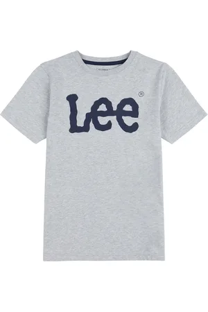 Lee Grey Boys Wobbly Graphic Print 100% Cotton T-Shirt 15