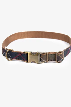 Barbour Multi Classic Tartan Webbing Dog Collar M