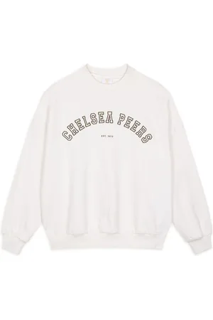 Chelsea Peers White Cotton Embroidered Logo Sweatshirt AU 12