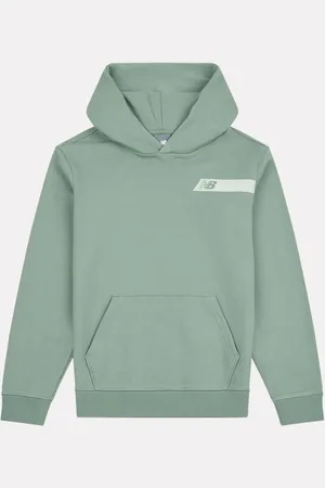 New Balance Green Kids Authentic Brand Players Back Graphic 100% Cotton Hoodie 8