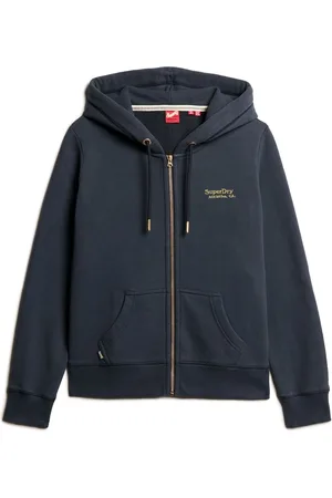 Superdry Richest Navy Essential Logo Zip Hoodie AU 12