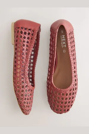 Next Forever Comfort Leather Weave Ballerinas