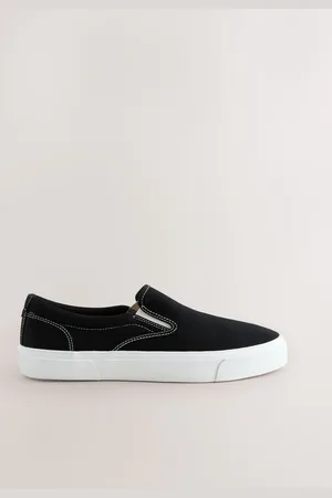 Next Black Slip On Canvas Shoes AU 11.5 (EU 46)