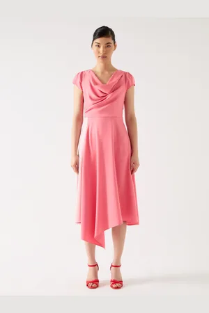 LK Bennett Moon Desert Viscose Blend Contrasting Crepe Dress AU 16