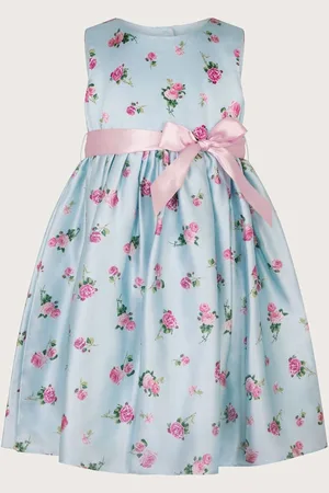 Monsoon Baby Ditsy Floral Print Satin Dress 12