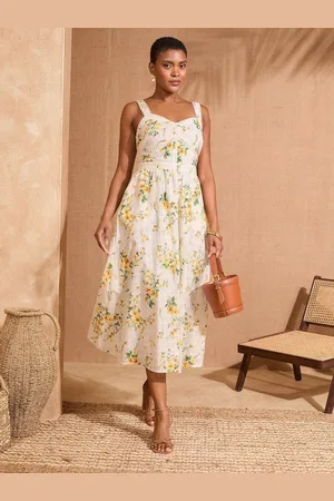 Love & Roses 100% Cotton Broderie Full Skirt Midi Sundress 12