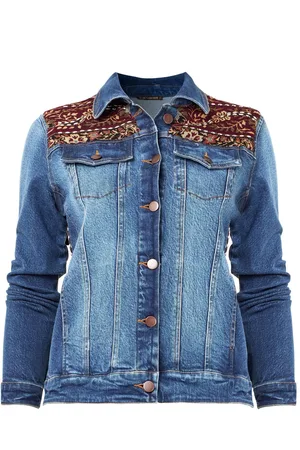Joe Browns Blue Limited Edition Customised Beaded Back Denim Jacket AU 16