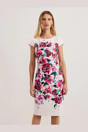 Phase Eight Dannas Scuba Floral Print Dress AU 16