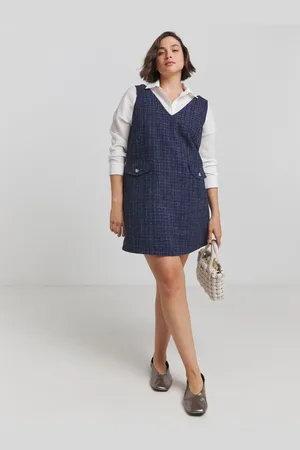 Simply Be Boucle Pinafore Dress AU 14