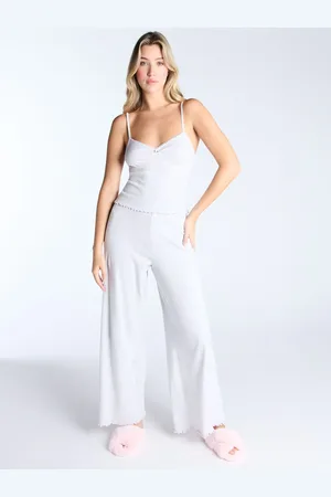 Boux Avenue Grey Marl Heart Pointelle Vest & Joggers Pyjamas Set AU 14