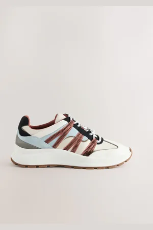 Next Neutral Forever Comfort Leather Band Panel Detail Chunky Trainers AU 9 (EU 41)