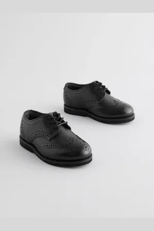Next Standard Fit (F) Smart Leather Brogue Shoes AU 3.5 (EU 19.5)