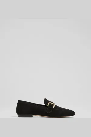 LK Bennett Austin Suede Oloid Buckle Loafers AU 8 (EU 39)