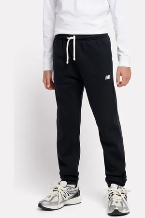 New Balance Black Small Boys Brush Back Logo Joggers 8