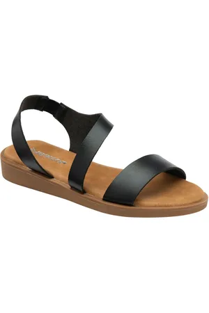 Dunlop Black Twin Strap Buckle Sandals eu41uk7