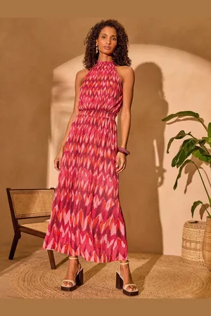 Love & Roses Mesh Halterneck Maxi Dress AU 18