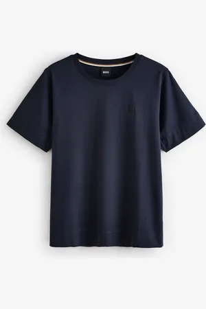 HUGO BOSS Blue Double B Monogram 100% Cotton T-Shirt XS