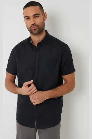 Threadbare Linen Blend Short Sleeve Shirt M