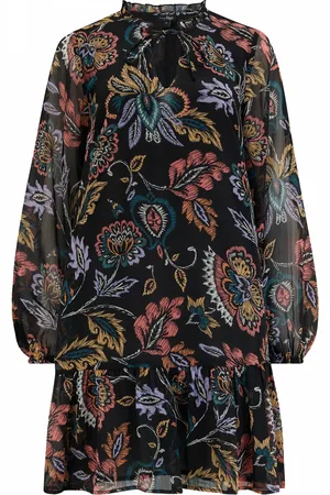 Pour Moi Sian Chiffon Long Sleeve Tiered Dress AU 12