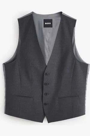 HUGO BOSS Grey Single Breasted Buttoned Waistcoat 38 R