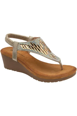 Dunlop Gold Toe-Post Wedge Elasticated Sandals eu37uk4