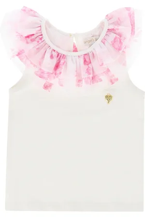 Angels Face Marlene Roses White Ruffle Top 10