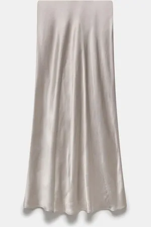 mint&berry Satin Slip Midi Skirt medium