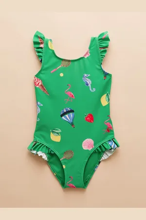 Joules Splash Green Printed Swimsuit 98104cm